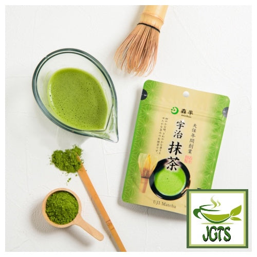 Morihan Uji Matcha - Package and whisked matcha utensils(1)