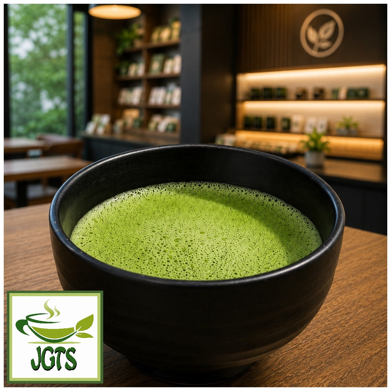 (Nanaya) Uji Matcha 30g - Bowl of matcha served at tea shop