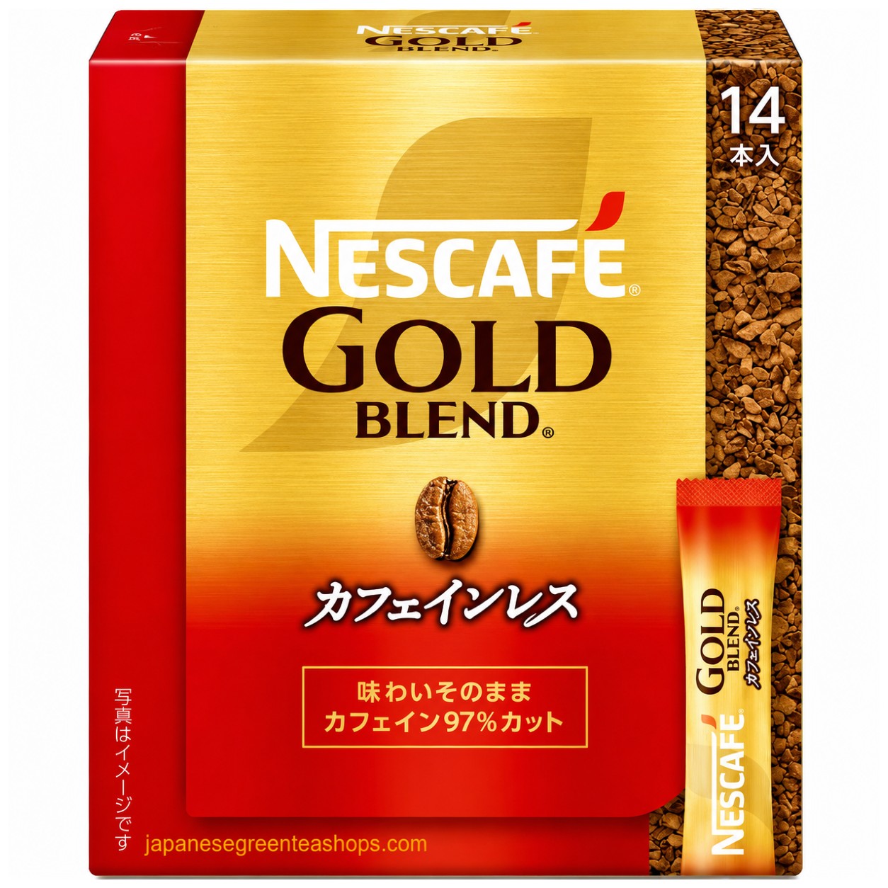 Nescafe - Gold Blend Black Caffeineless Instant Coffee 14 Sticks