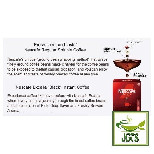 Nescafe Excella Black Instant Coffee - Rich roasted aroma and a deep body