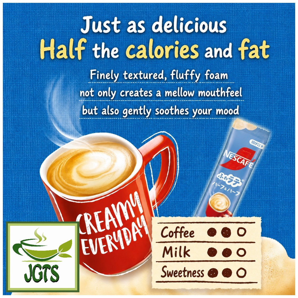 Nescafé Excella Fuwa Cafe Latte Half & Half Instant Coffee - Flavor chart 