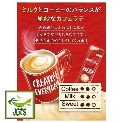 Nescafe Excella Fuwa Cafe Latte Instant Coffee Sticks - Flavor chart