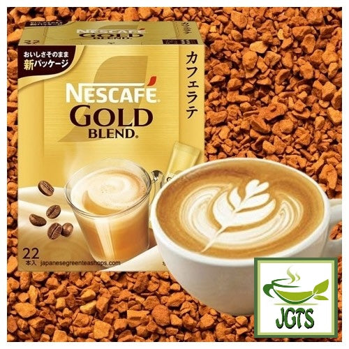 Nescafe Gold Blend Cafe Latte Instant Coffee 22 Sticks - Creamy cafe Latte