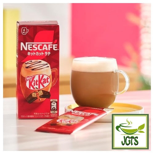 Nescafe KitKat Latte - Package and cup of latte