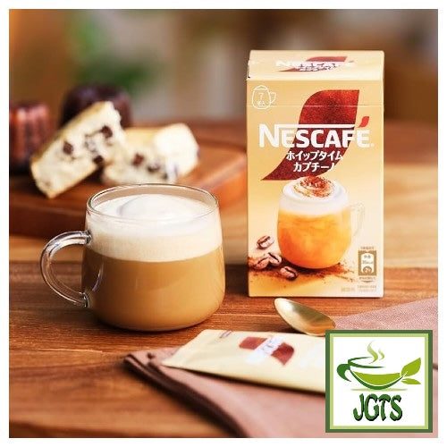 Nescafe Whipped Time Cappuccino - Brewed in cup with package