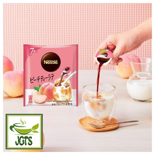 Nestlé Japan Nescafé Potion Peach Tea Latte - Peach tea in glass