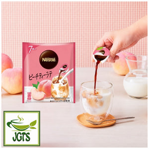 Nestle Japan Nescafe Potion Peach Tea Latte - Peach tea in glass