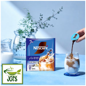 Nestle Japan Nescafe Potion Vanilla Latte - package and pouring potion