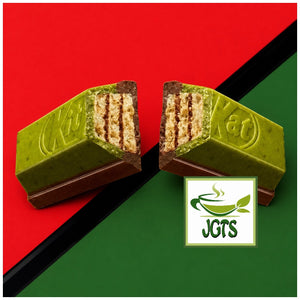 (Nestle Japan) Mini KitKat Yokubari Double Adult Sweet Matcha & Original - Cookie inside view