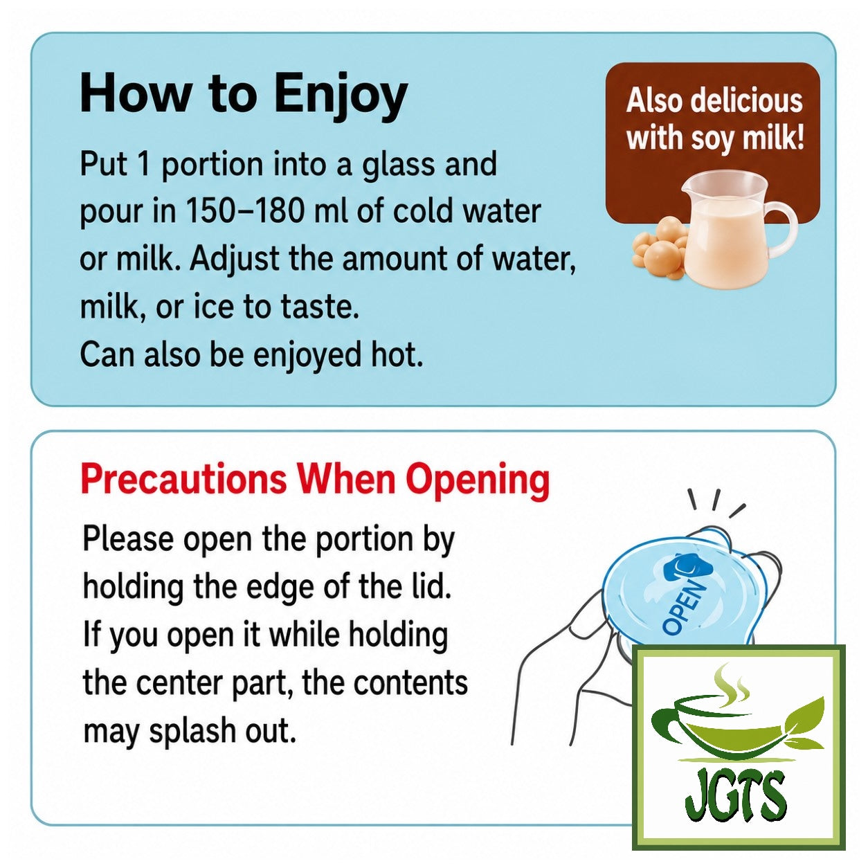 (Nestle Japan) Nescafe Ice Blend Potion (No Sugar) - Instructions how to use potion type (E)