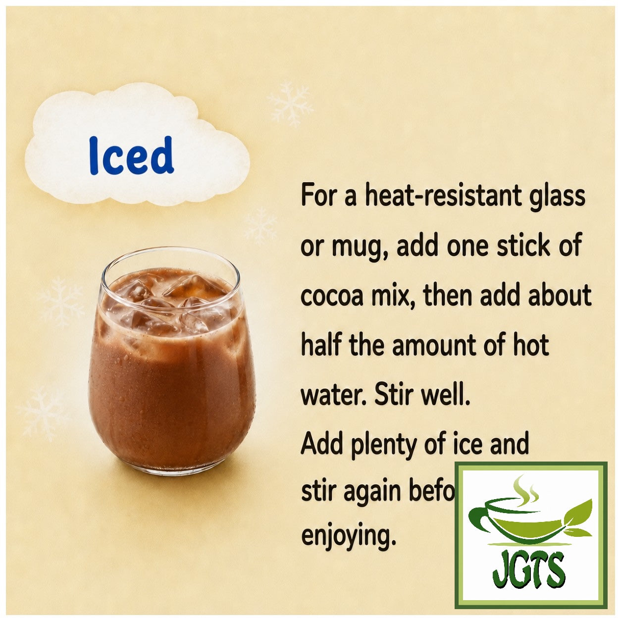 (Nestle) - Fragrant Milk Cocoa Instant Cocoa - Instructions to make cold (E)