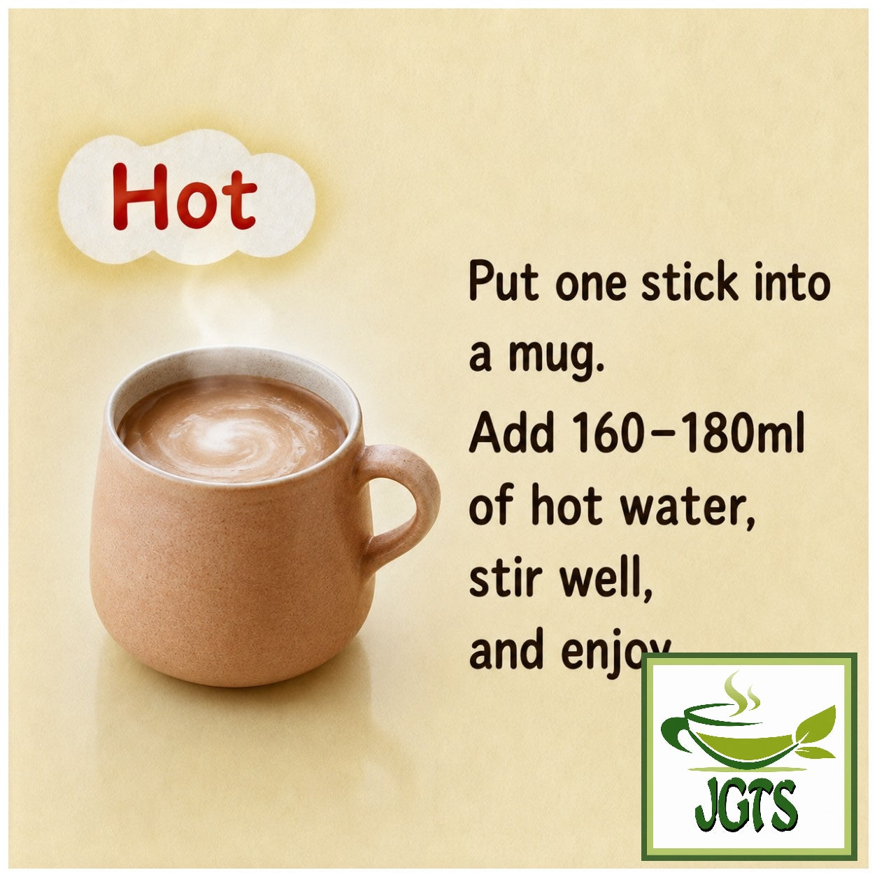 (Nestle) - Fragrant Milk Cocoa Instant Cocoa - Instructions to prepare hot (E)