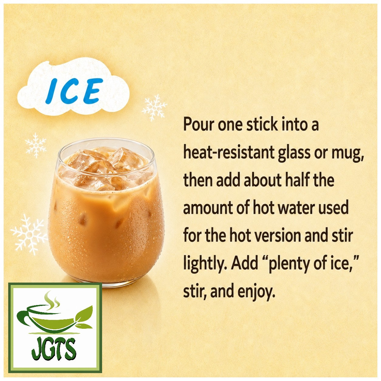 (Nestle) - Fragrant Milk Tea Instant Tea 26 Sticks - Instructions to make cold (E)