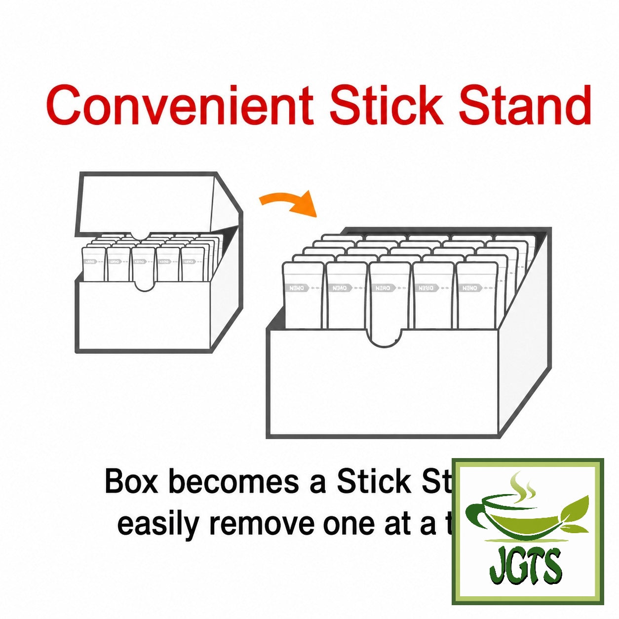 (Nestle) Fragrant Matcha Latte Instant Tea - Easy take out Stand Box