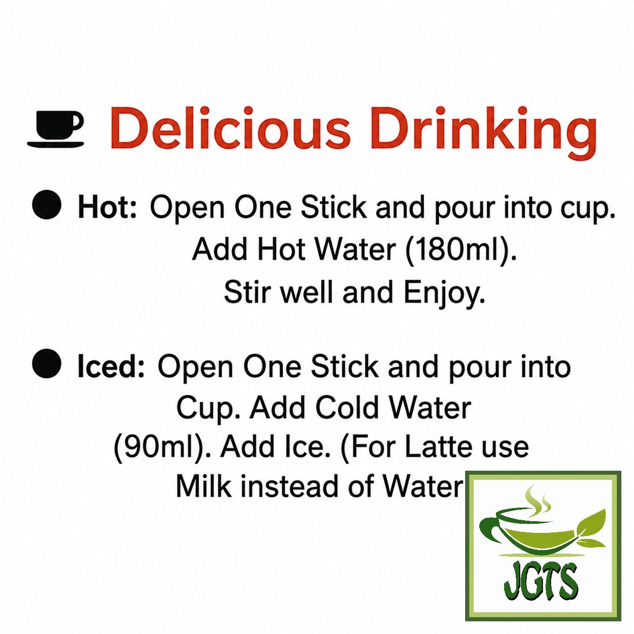 (Nestle) Fragrant Matcha Latte Instant Tea - How to brew