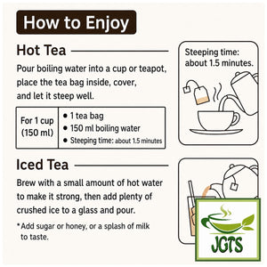 Nitto Black Tea Ginger Tea Bags - Instructions to brew nittoh ginger tea (E)