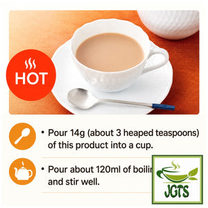 Nittoh Black Tea Royal Milk Tea Bag - Instructions to brew hot (E)