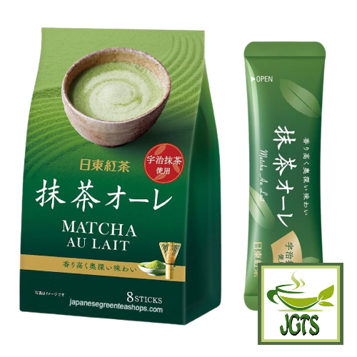 Nittoh Matcha Au  Lait - Package and one stick  