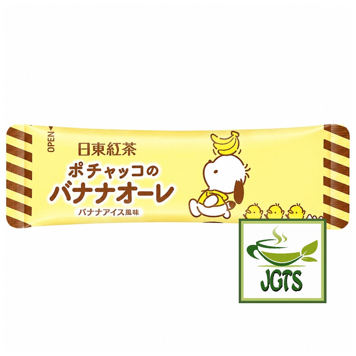 Nittoh Pochacco Banana Au Lait - Individually wrapped single serving stick type containers