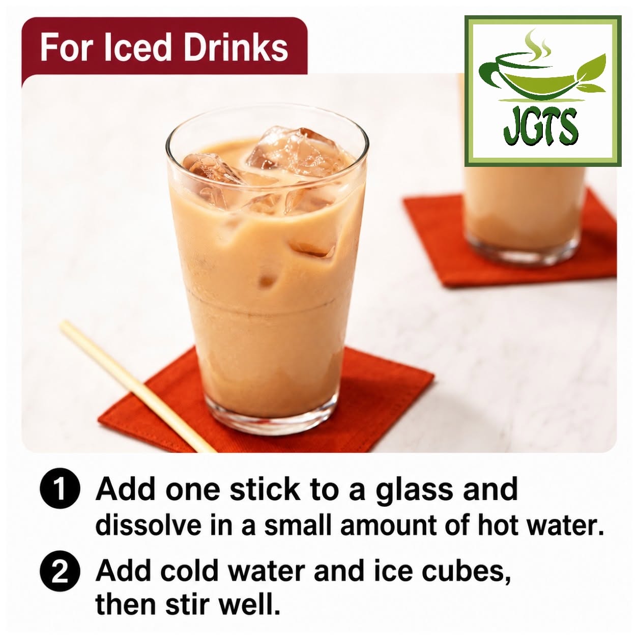 Nittoh Royal Milk Tea Brown Sugar - How to prepere cold (E)