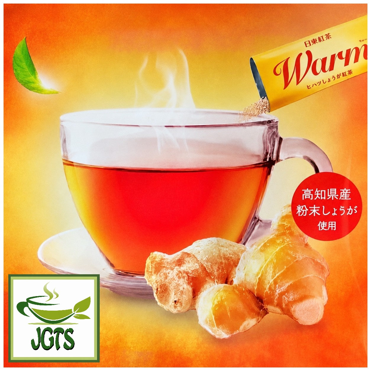 (Nittoh) - Black Tea Warm Hihatsu Ginger - Ginger tea fresh brewed in cup
