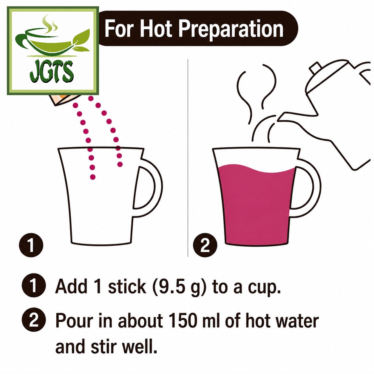(Nittoh) - Blissful Fruit Tea Sangria - Instructiobns to prepare hot (E)