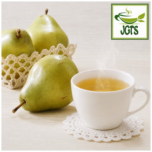 (Nittoh) - Nigiwai Tohoku La France Tea- Iced Nigiwai La France tea in a white cup