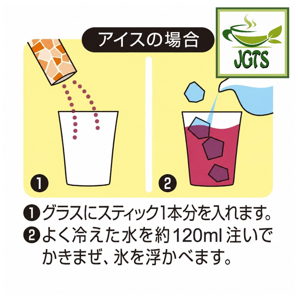 (Nittoh) - Nigiwai Tohoku La France Tea-  Instructions how to make La France tea cold
