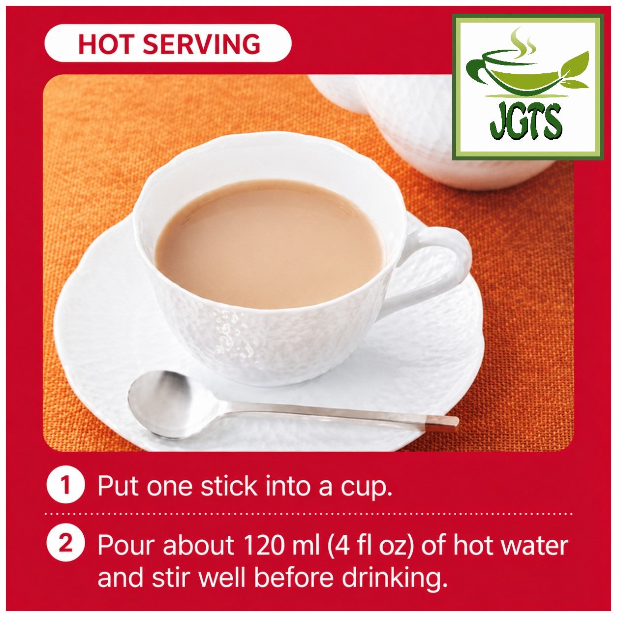 (Nittoh) - Nigiwai Tohoku Royal Milk Tea Apple- Instructions how to prepare Hot(E)