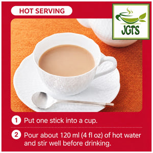 (Nittoh) - Nigiwai Tohoku Royal Milk Tea Apple- Instructions how to prepare Hot(E)