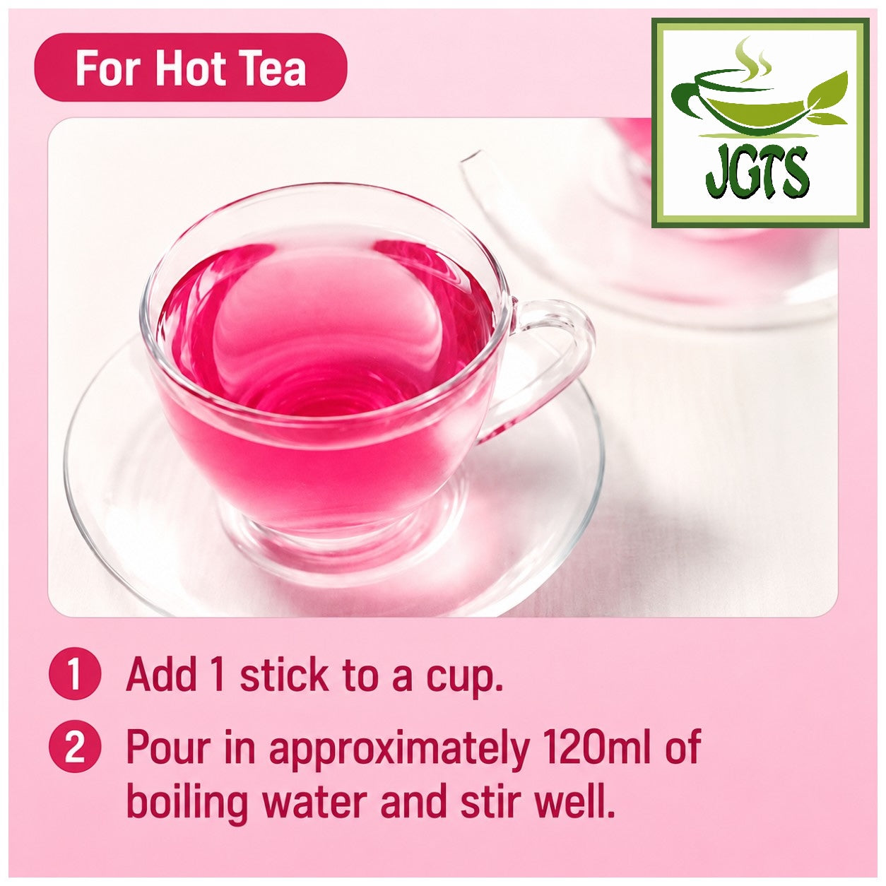 (Nittoh) - Rose Hip Tea - Instructions to make hot rose hip tea (E)