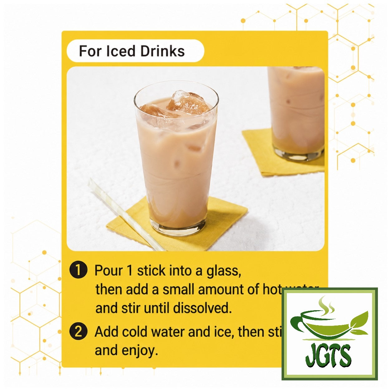 (Nittoh) - Royal Milk Tea Honey - How to brew milk tea cold (E)