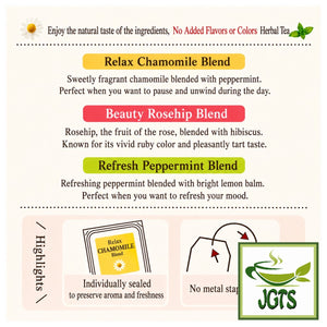 (Nittoh) Caffeine-free Black Tea Aroma House Variety Pack - 3 herb blends from Nittoh (E) 