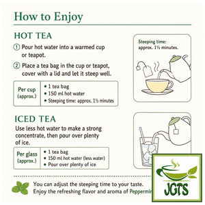(Nittoh) Caffeine-free Black Tea Aroma House Variety Pack - Instructions to brew nittoh herb teas (E)