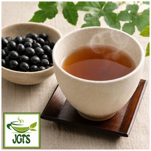 OSK Hokkaido Beppin Black Bean Tea Bags - Brewed in cup photograph