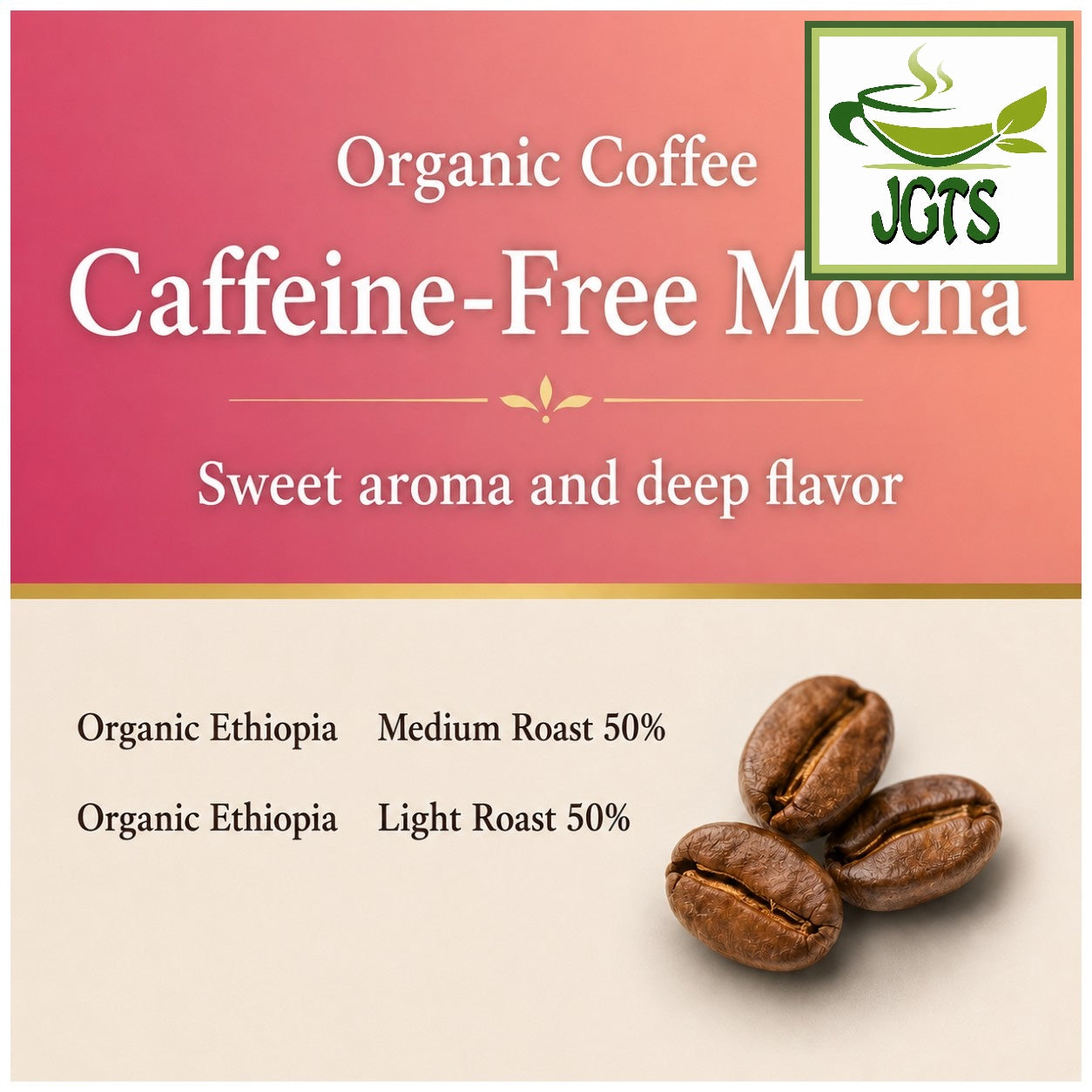 Ogawa Coffee Shop - Organic Decaffeinated Mocha Blend Ground Coffee - Sweet aroma and deep flavor (E)