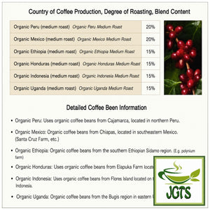 Ogawa Coffee Shop Original Organic Blend Drip Ground Coffee - Country of Origin Bean Roasting Degree Blend Content