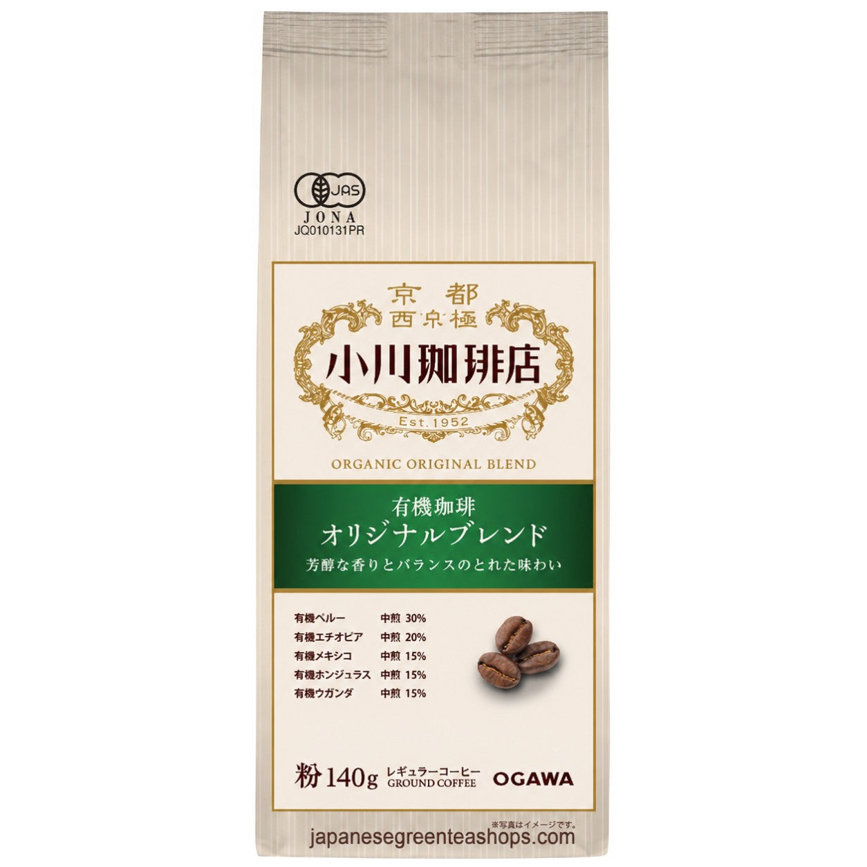 Ogawa Coffee Shop ~ Original Organic Blend Ground Coffee