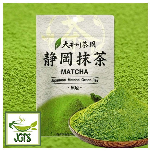 Oigawa Shizuoka Matcha - Package and Matcha powder in dish