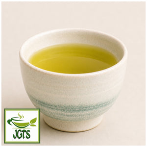 Organic - Powdered Green Tea from Kagoshima - brewed cup of kagoshima green tea
