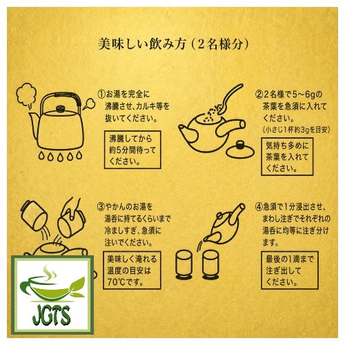 (Oyaizu Seiichi) Sunpu Goyoutashi Shizuoka Honyama Fukamushi Sencha - Instructions to prepare