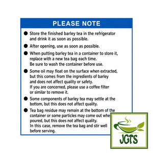 Rokujo Barley (Mugicha) Teabags (56 Pieces) - Product notes (E)