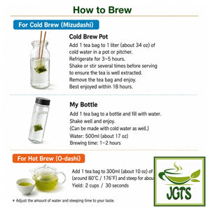 Sayama Green Tea with Uji Matcha - Instructions to brew Sayama tea with Uji matcha (E)