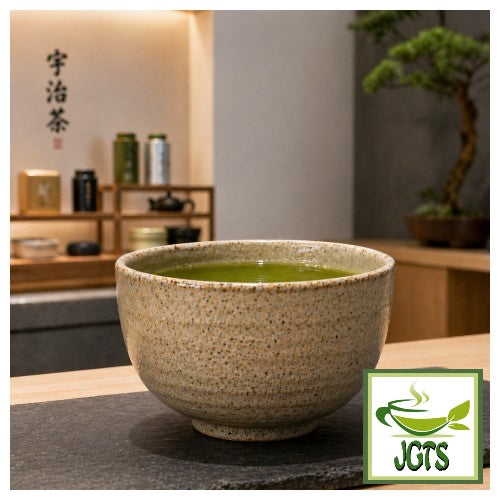 Selected Uji Sencha Green Tea from Kyoto - Cup o0f green tea from Ujio