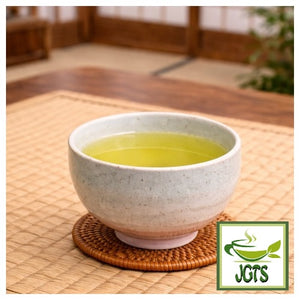 Shizuoka Deep Steamed Green Tea - brewed in cup in tearoom