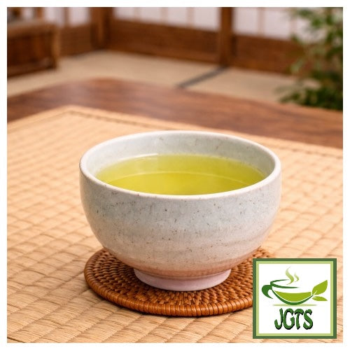 Shizuoka Deep Steamed Green Tea - brewed in cup in tearoom