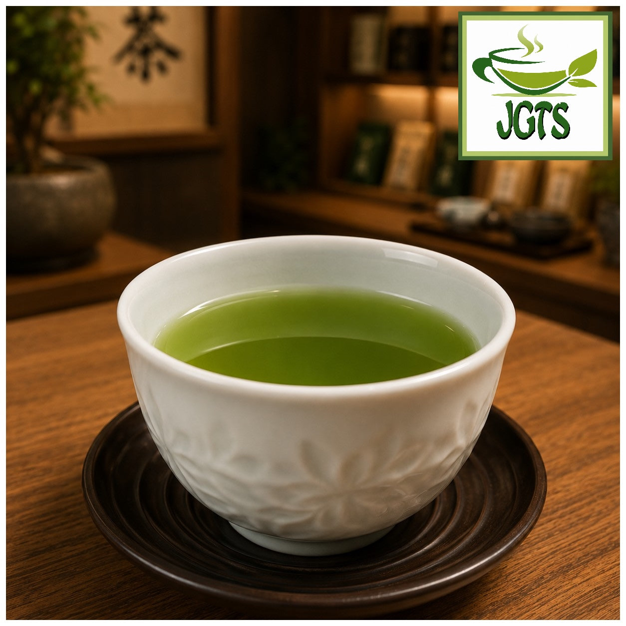 Shizuoka Powdered Green Tea (100 grams) - Served hot at a tea shop
