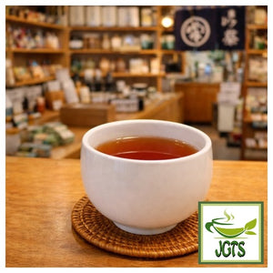 Shizuoka Roasted Green Tea (Houjicha) - Houjicha brewed in white cup