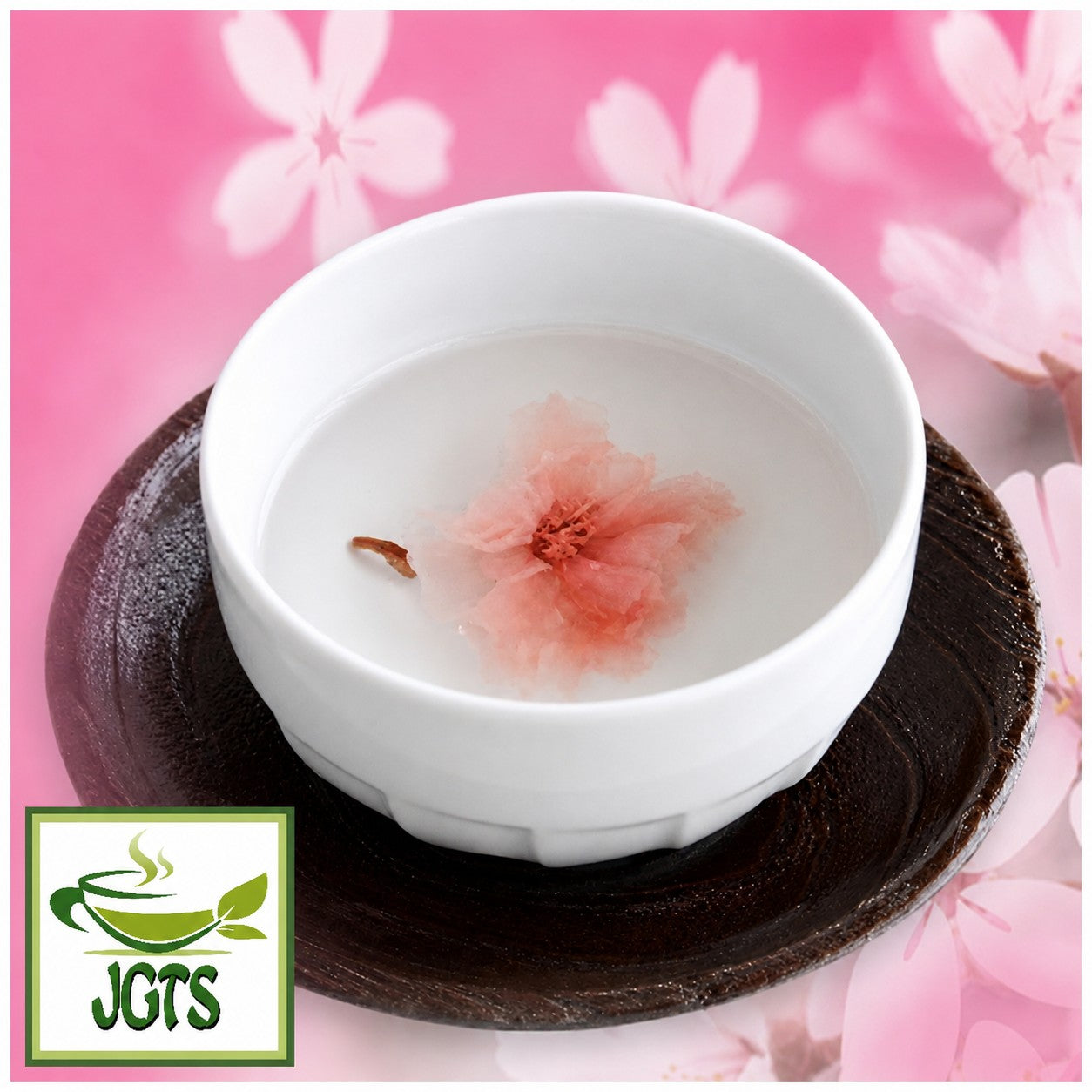 Shokuhin Sakura Tea - Sakura tea brewed in a cup