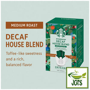Starbucks - Origami Personal Drip Coffee Decaf House Blend - Toffee like aroma caffeine free coffee (E)